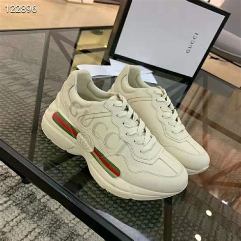 rhyton gucci sneakers price|Gucci rhyton sneakers beige.